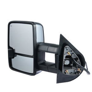 VEVOR Towing Mirrors, Left & Right Pair Set for Chevrolet Silverado (2007-2014)/GMC/Cadillac, Power Heated Tow Mirror with Signal Light, Manual Controlling Telescoping Folding, Heating Defrost, Silver - Premium Towing Mirrors from VEVOR - Just $230.99! Shop now at Rapidvehicles