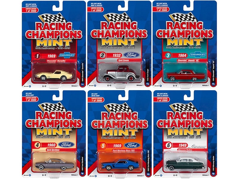 2019 Mint Release 1 "30th Anniversary" (1989-2019) Set B of 6 - Premium 1/64 Scale Sets from Racing Champions - Just $62.09! Shop now at Rapidvehicles