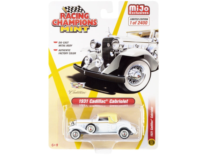 1931 Cadillac Cabriolet White with Cream Top Limited Edition to - Premium Cadillac Models from Racing Champions - Just $29.99! Shop now at Rapidvehicles