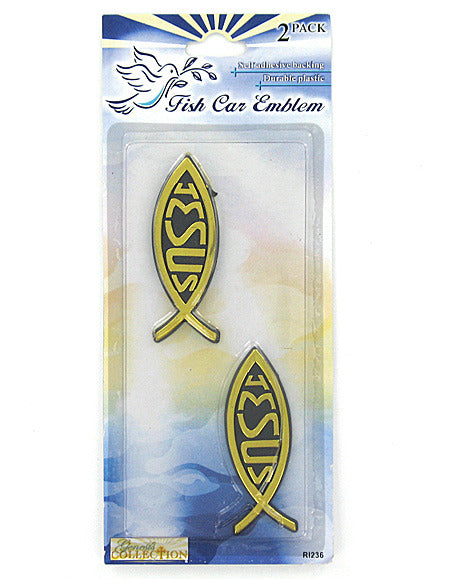 Fish Car Emblems ( Case of 24 ) - Premium Auto Exterior Accessories from Rapidvehicles - Just $36.99! Shop now at Rapidvehicles