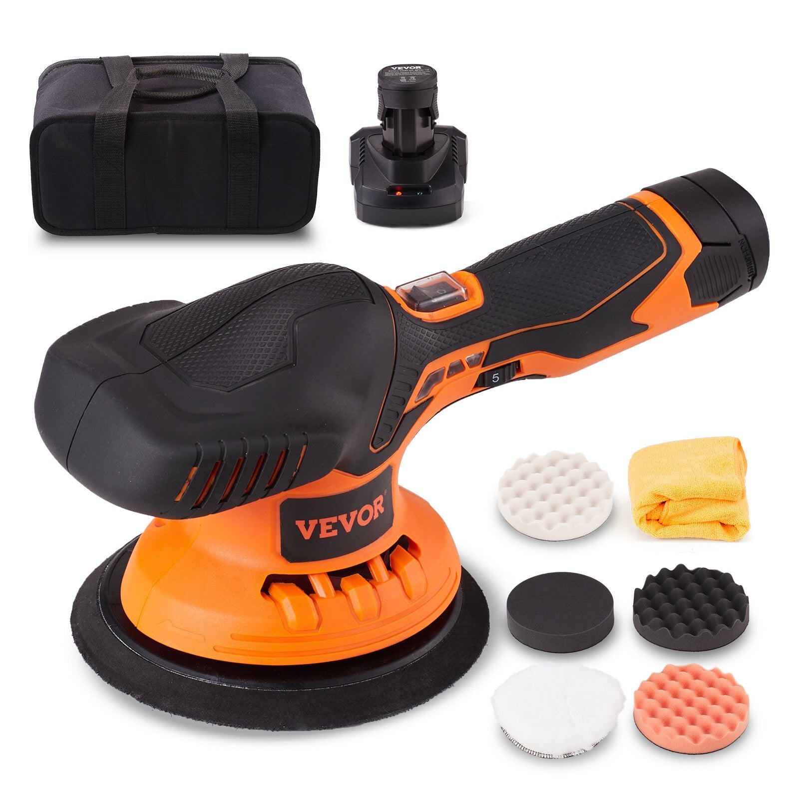 VEVOR Car Polisher Buffer Cordless Dual Action Polishing Machine 6" 1PC Battery - Premium Buffer Polisher from VEVOR - Just $110.99! Shop now at Rapidvehicles