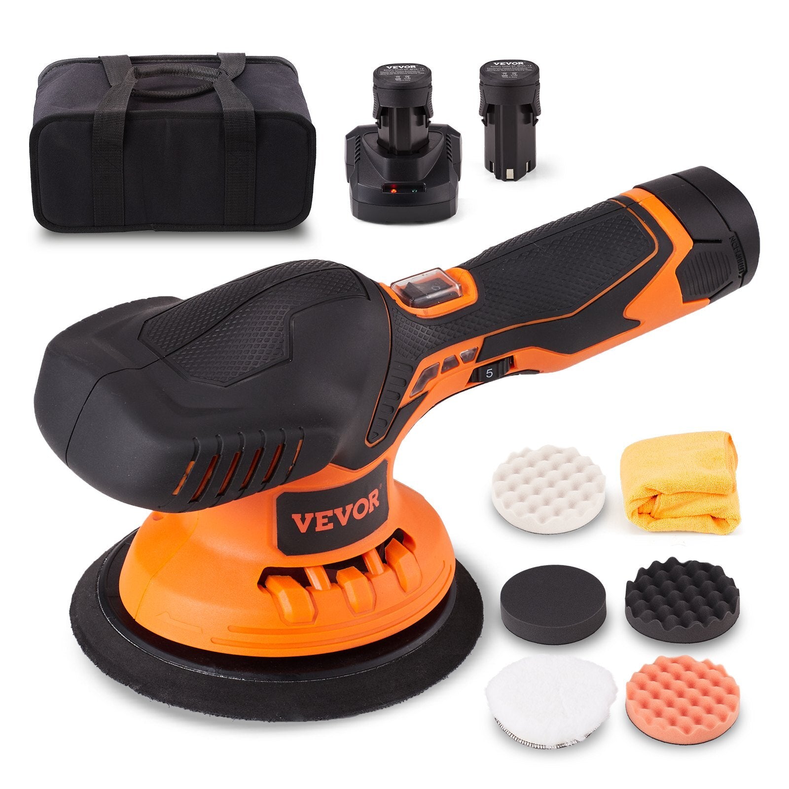 VEVOR Car Polisher Buffer Cordless Dual Action Polishing Machine 6" 2PCS Battery - Premium Buffer Polisher from VEVOR - Just $97.99! Shop now at Rapidvehicles