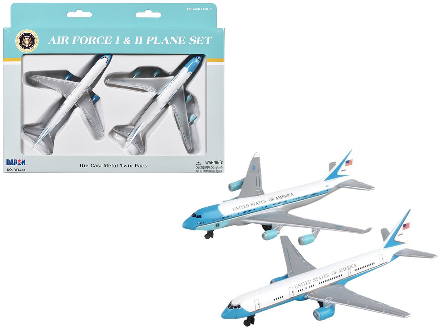 Air Force One and Air Force Two Set of 2 Planes Diecast Model - Premium Aircrafts and War Planes from Daron - Just $42.25! Shop now at Rapidvehicles