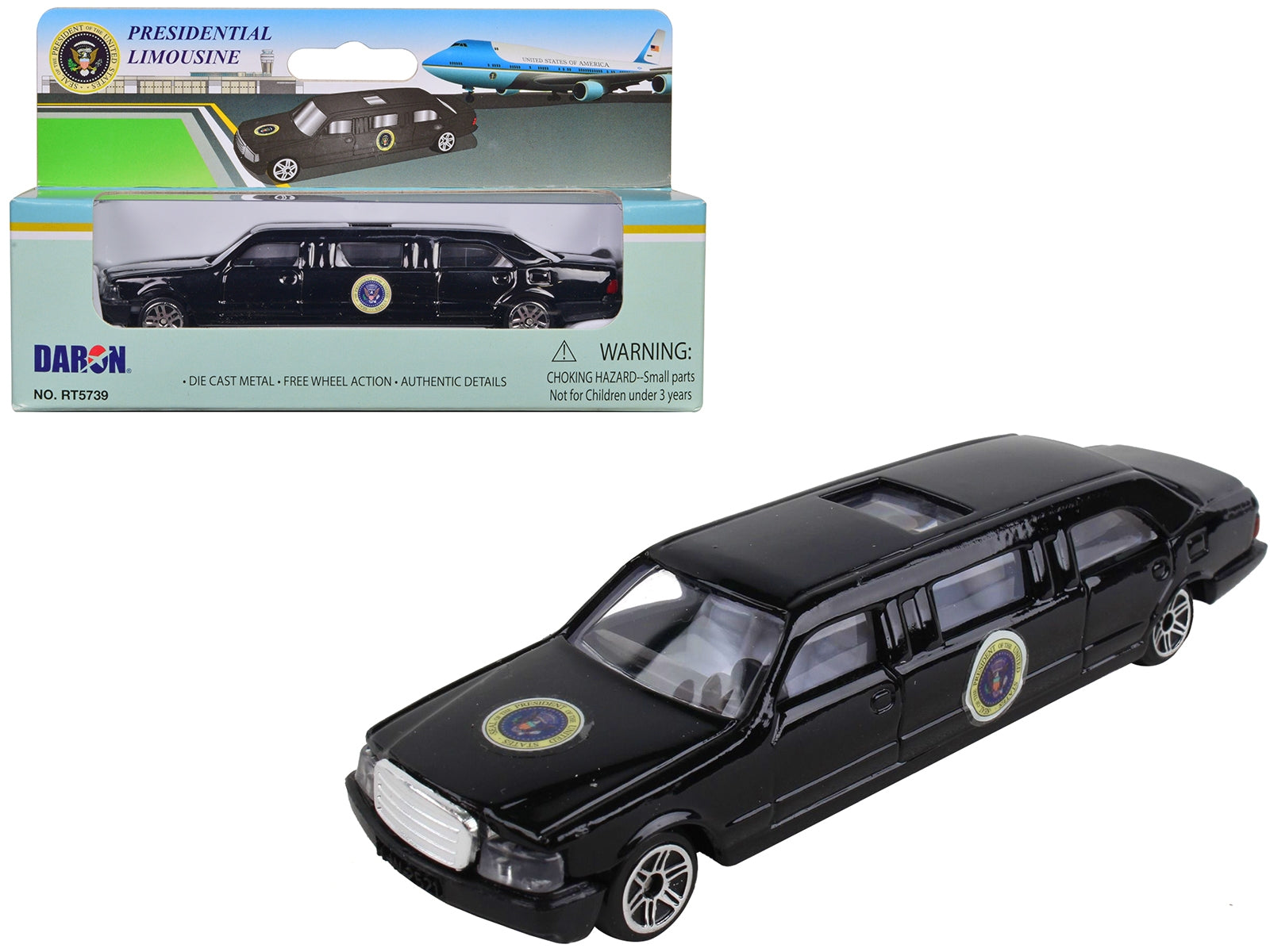 Presidential Limousine Black with Sunroof "United States President" Diecast Model by Daron - Premium Other from Daron - Just $25.07! Shop now at Rapidvehicles