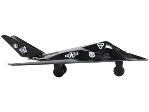 Lockheed F-117 Nighthawk Stealth Aircraft Black "United States Air Force" with Runway Section Diecast Model Airplane by Runway24 - Premium Lockheed from Runway24 - Just $22.99! Shop now at Rapidvehicles