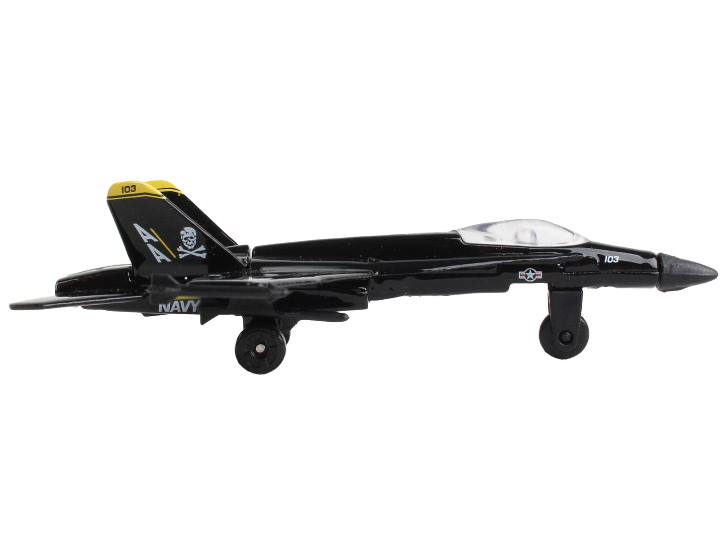 McDonnell Douglas F/A-18 Hornet Fighter Aircraft Black "United States Navy" with Runway Section Diecast Model Airplane by Runway24 - Premium McDonnell Douglas from Runway24 - Just $26.99! Shop now at Rapidvehicles