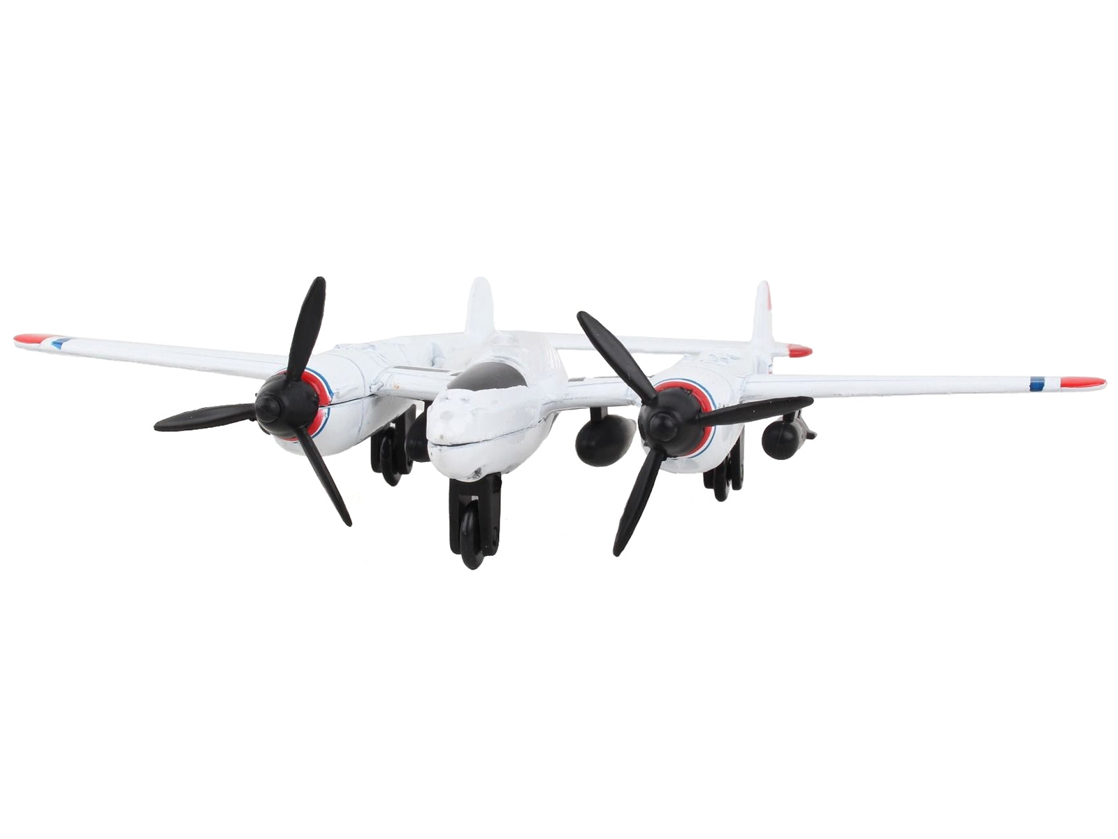 Lockheed P-38J Lightning Fighter Aircraft White with Red Wingtips "United States Army Air Force" with Runway Section Diecast Model Airplane by Runway24 - Premium Lockheed from Runway24 - Just $22.99! Shop now at Rapidvehicles