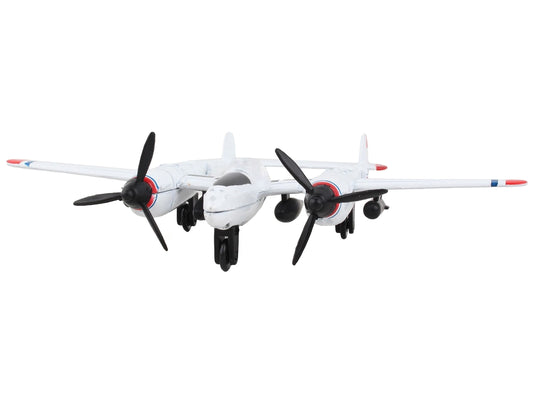 Lockheed P-38J Lightning Fighter Aircraft White with Red Wingtips - Premium Lockheed from Runway24 - Just $28.99! Shop now at Rapidvehicles