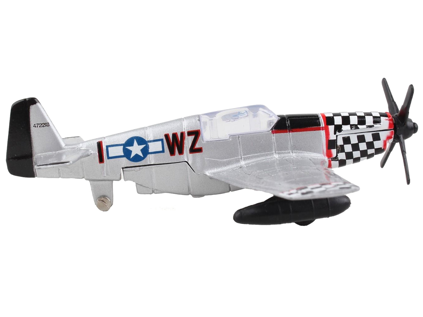 North American P-51 Mustang Fighter Aircraft Silver Metallic - Premium Military Models from Runway24 - Just $25.19! Shop now at Rapidvehicles