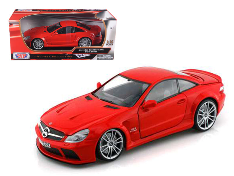Mercedes SL65 AMG Black Series (R230) Red 1/18 Diecast Model Car by Motormax free shipping USA