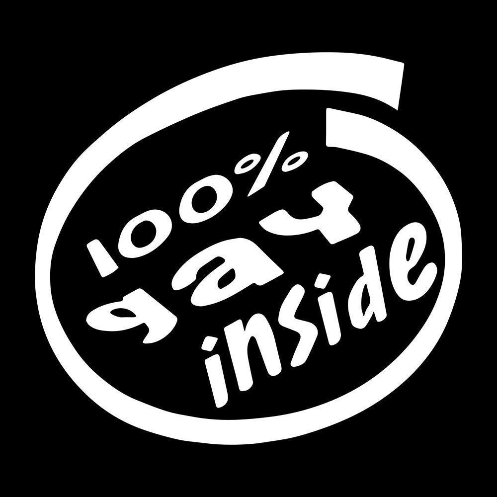 Rylybons Car Sticker 100% GAY INSIDE Funny Car - Premium Automotive from Magenta Aether - Just $5.99! Shop now at Rapidvehicles