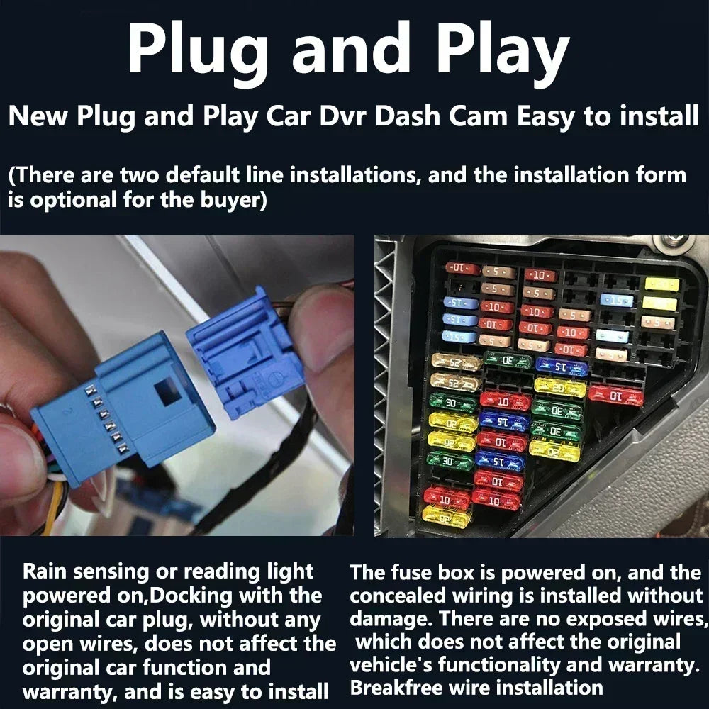 ZJCGO 4K Wifi 3840*2160 DVR Dash Cam Camera Video Recorder for Alfa Romeo Giulia Stelvio 952 949 2015~2024