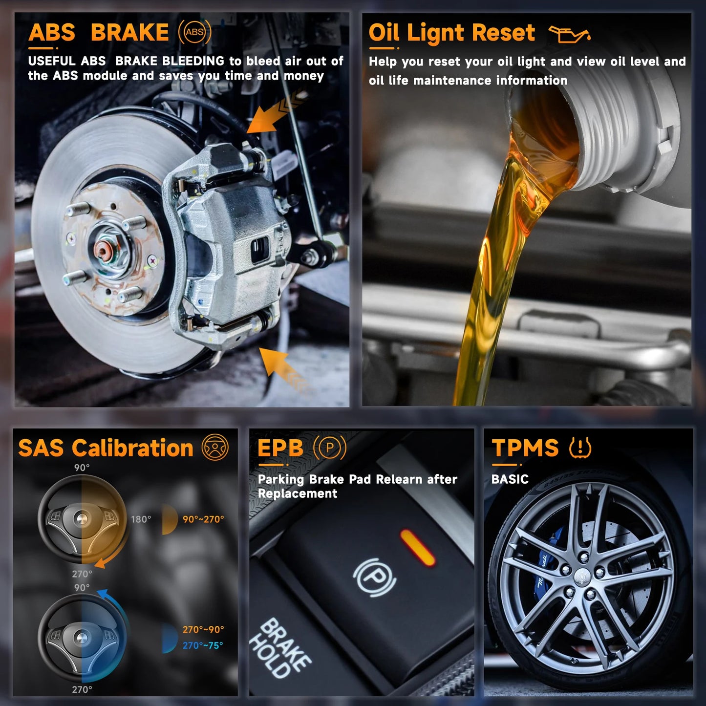FOXWELL NT809BT OBD2 Bluetooth Automotive Scanner All System BiDirectional Scan Tool 30+ Reset OBD2 Code Reader Diagnostic Tool