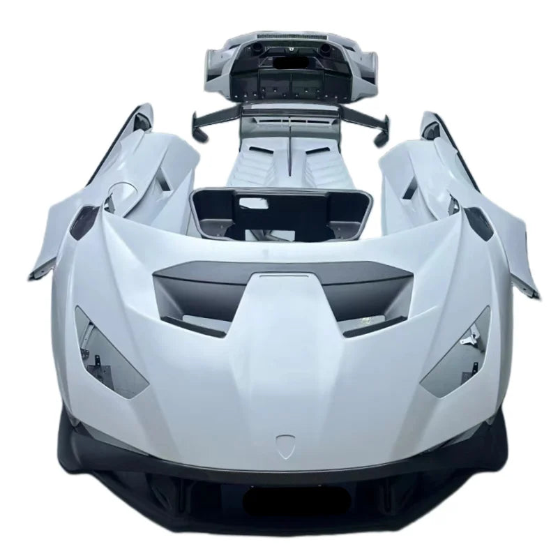 Used for Lamborghini Huracan LP610 LP580 EVO STO Style Dry Carbon Fiber Front and Rear Bumper Side Skirts Hood and Body Kit