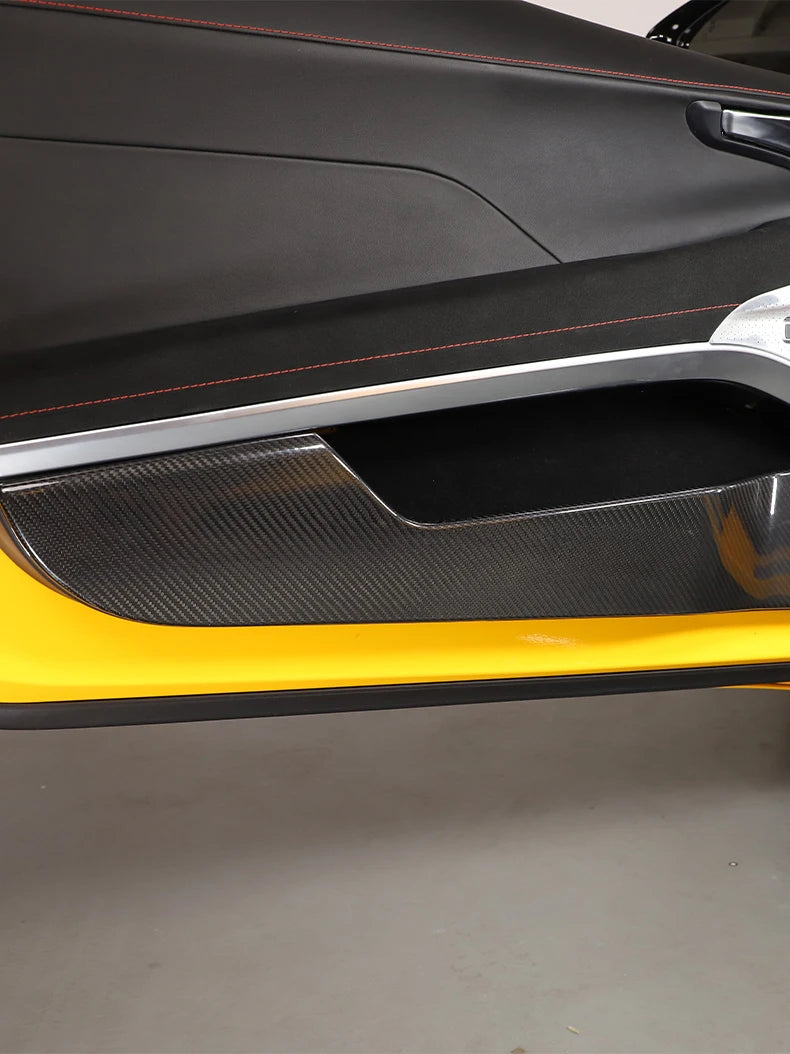 Real Carbon Fiber For Lotus Emira 2021-2023 Car Inner Door Anti Kick Panel Protector Cover Decorative Sticker Car Accessories