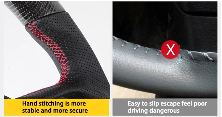 Carbon Fiber Steering Wheel For Dodge Challenger Charger 2015-2022 Alcantara LED Racing Steering Wheel Customized Perforated