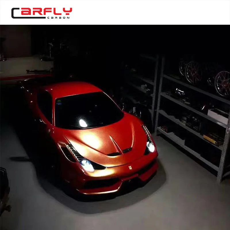 For Ferrari 458 Speciale Style Carbon Fiber and FRP Fiberglass Front Bumper for Ferrari