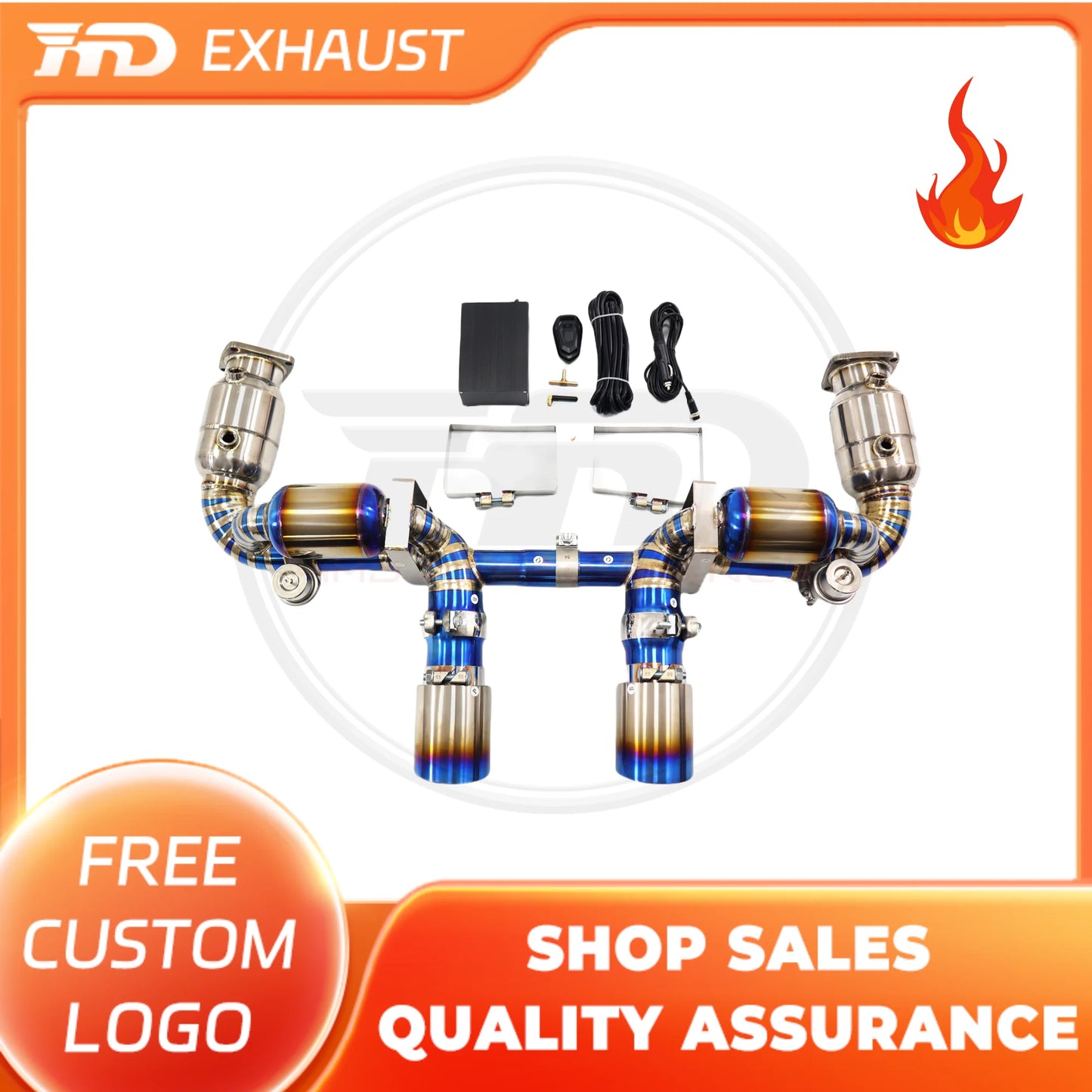 HMD Exclusive customization Exhaust System Titanium alloy High Flow Downpipe and catback for Porsche 911 991.2 with GT3