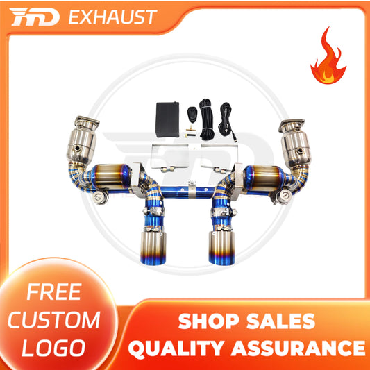 HMD Exclusive customization Exhaust System Titanium alloy High Flow Downpipe and catback for Porsche 911 991.2 with GT3