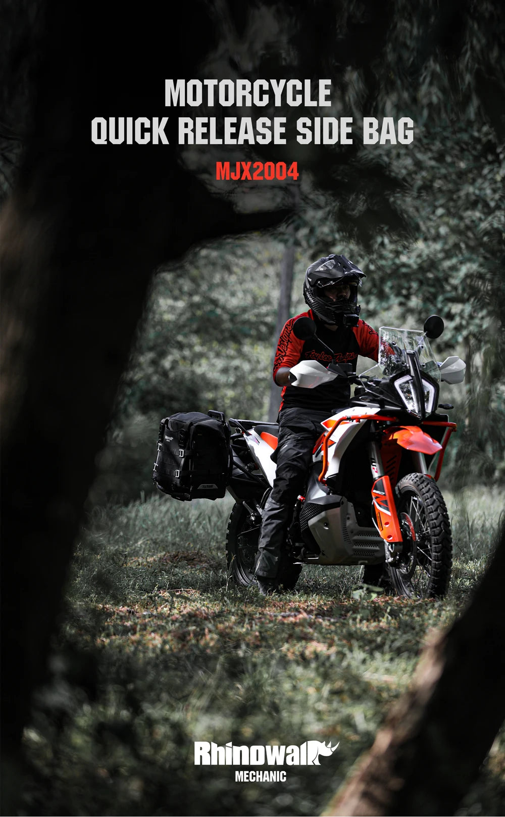 Rhinowalk Motorcycle Side Bag 35L Waterproof Quick Release Saddle Bag For BMW R1300GS R1250GS R1200GS S1000XR Motorbike Luggage