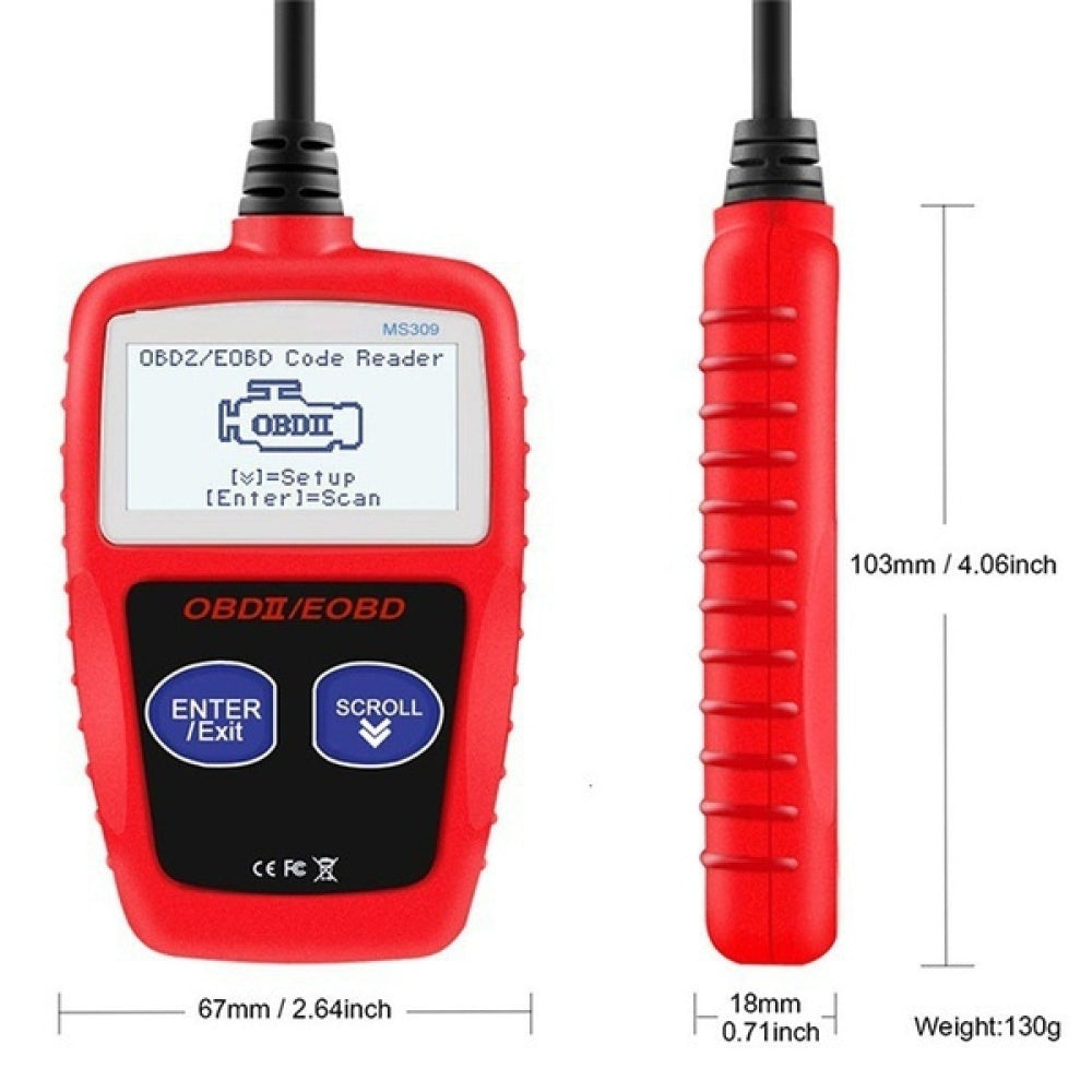 MS309 OBDII Automobile Fault Detector Automotive Diagnostic Tools Reading Card Car Repairing Auto Diagnostic Tool - Premium Automotive from Rapidvehicles - Just $36.99! Shop now at Rapidvehicles