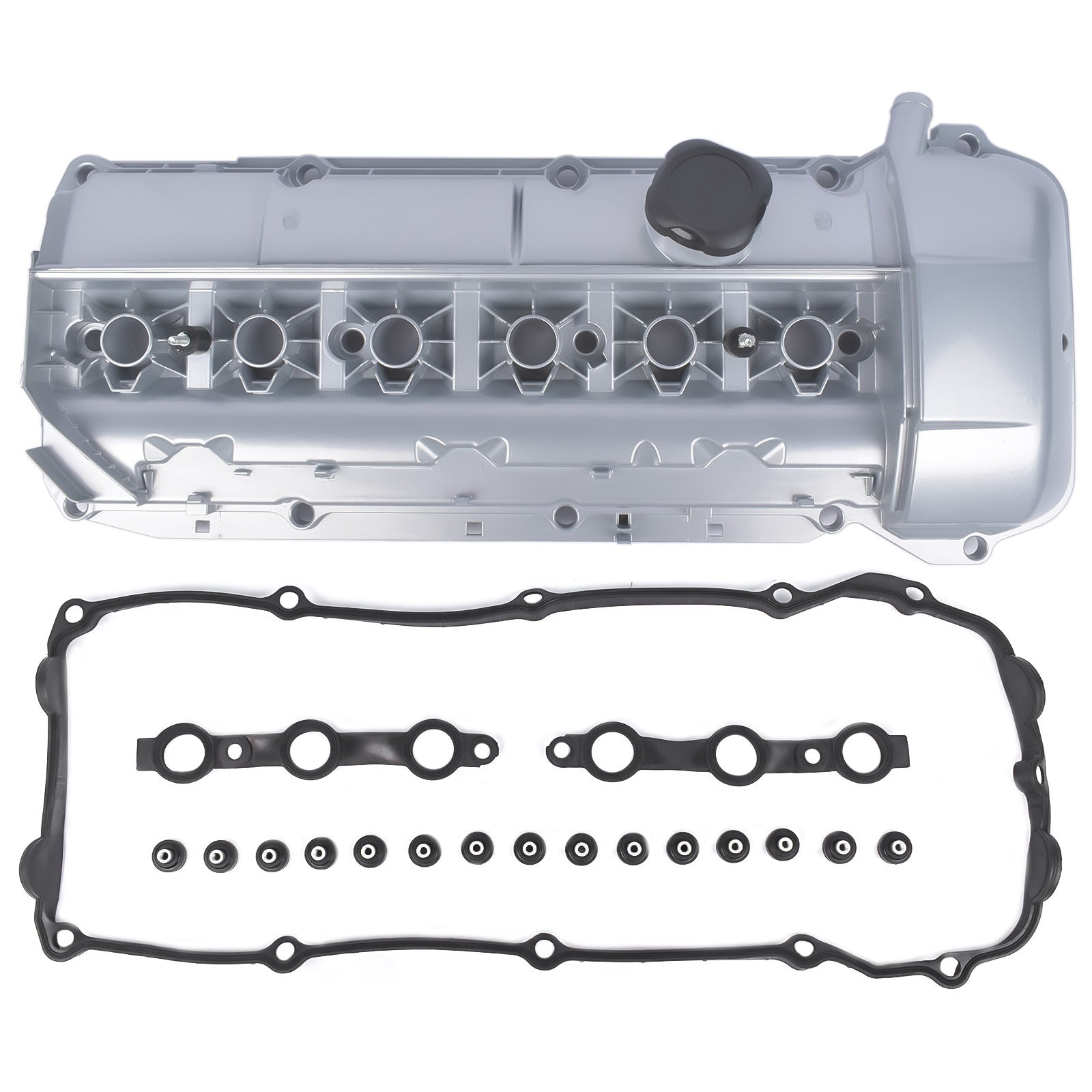 Aluminum Engine Valve Cover Kit 11127512839 for 2003-2006 BMW - Premium Automotive from Rapidvehicles - Just $169.19! Shop now at Rapidvehicles