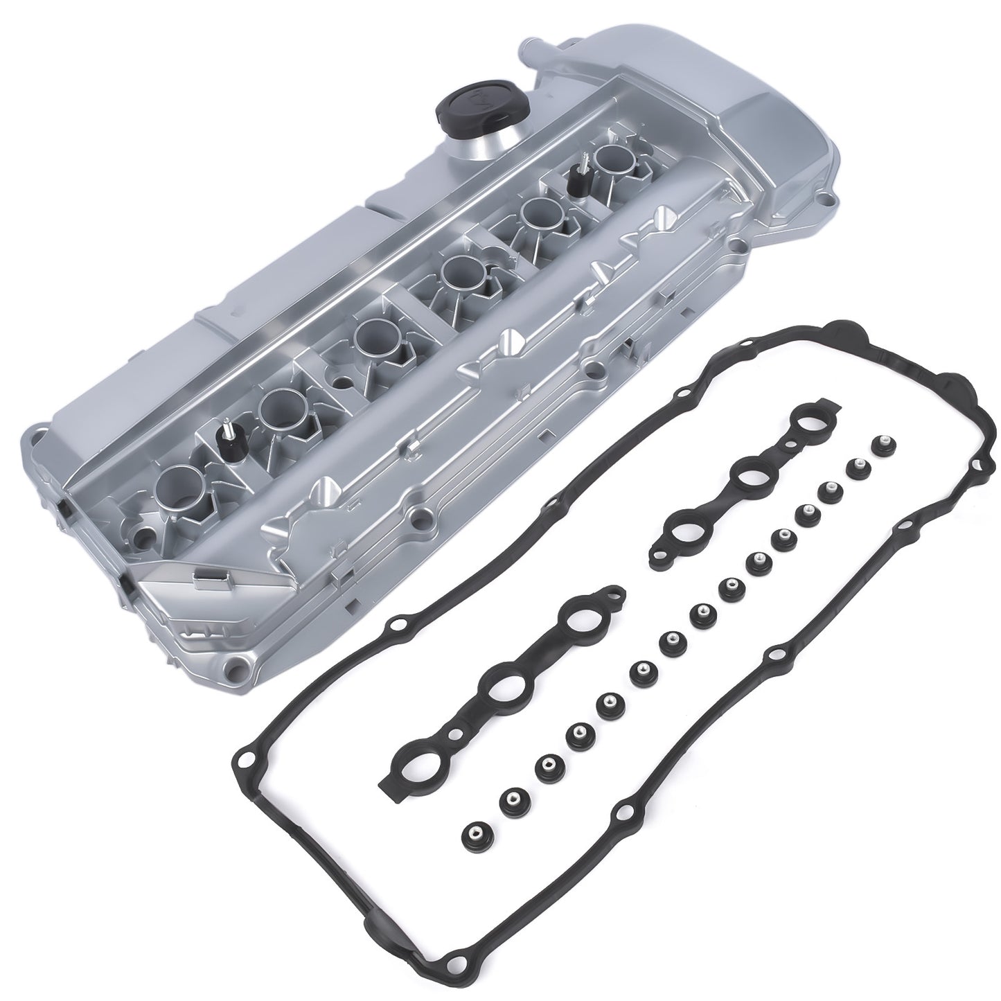 Aluminum Engine Valve Cover Kit 11127512839 for 2003-2006 BMW - Premium Automotive from Rapidvehicles - Just $169.19! Shop now at Rapidvehicles