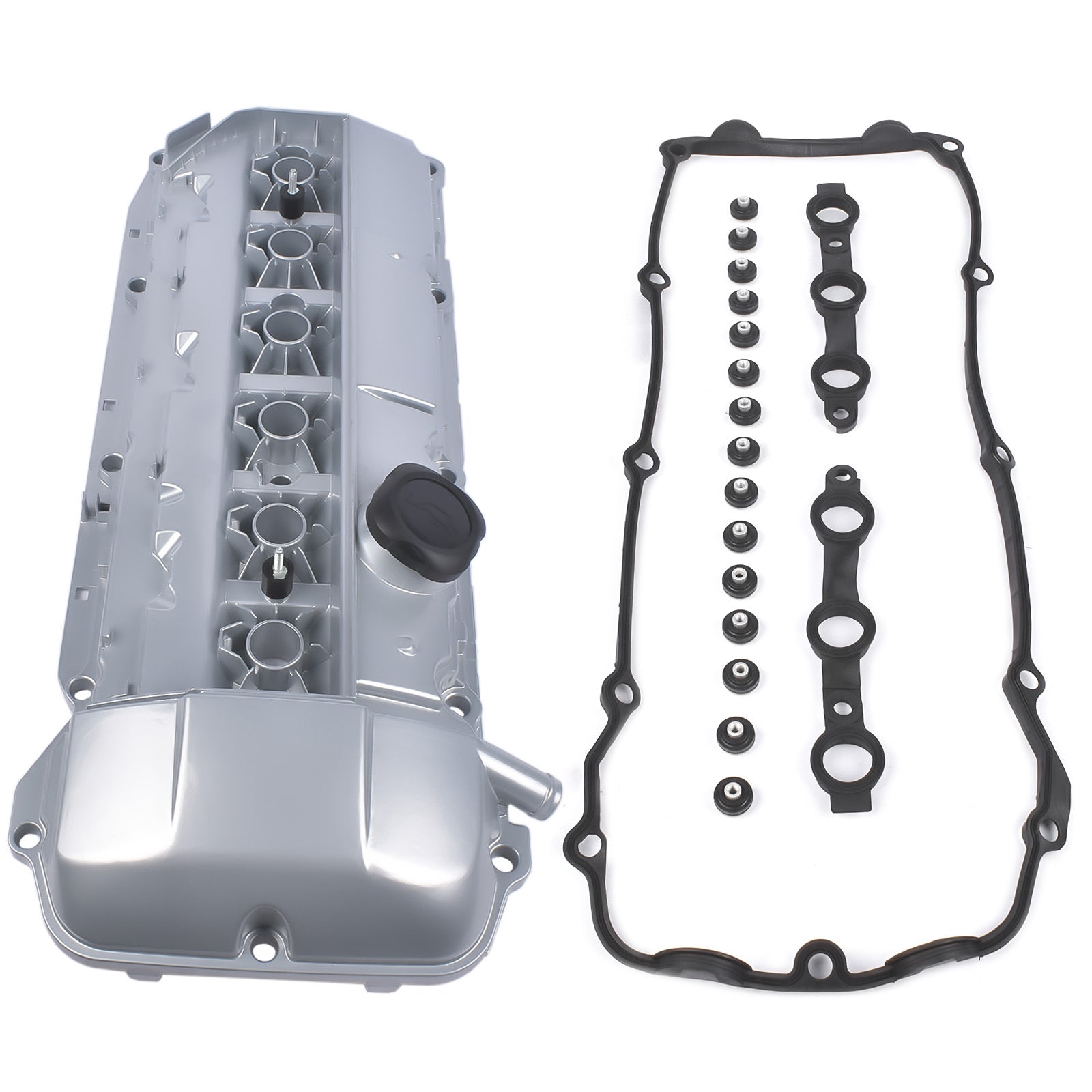 Aluminum Engine Valve Cover Kit 11127512839 for 2003-2006 BMW 325i 525i X3 X5 Z4 - Premium Automotive from Rapidvehicles - Just $179.99! Shop now at Rapidvehicles