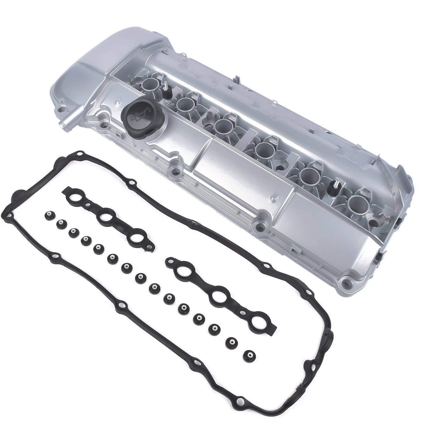 Aluminum Engine Valve Cover Kit 11127512839 for 2003-2006 BMW - Premium Automotive from Rapidvehicles - Just $169.19! Shop now at Rapidvehicles