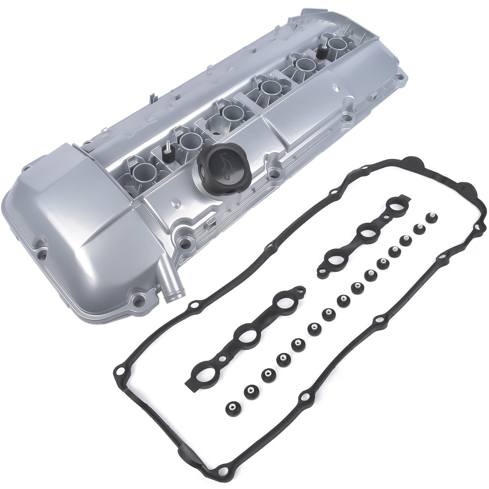 Aluminum Engine Valve Cover Kit 11127512839 for 2003-2006 BMW 325i 525i X3 X5 Z4 - Premium Automotive from Rapidvehicles - Just $189.32! Shop now at Rapidvehicles