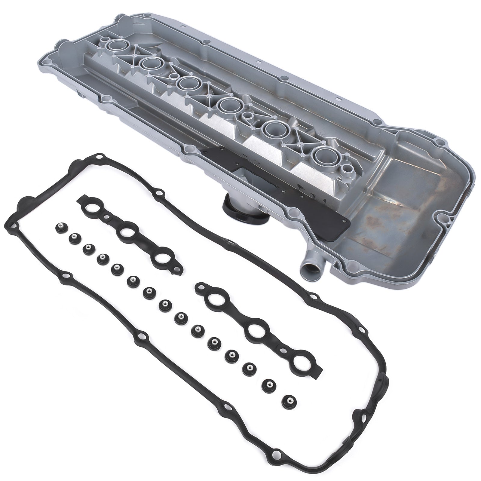 Aluminum Engine Valve Cover Kit 11127512839 for 2003-2006 BMW 325i 525i X3 X5 Z4 - Premium Automotive from Rapidvehicles - Just $179.99! Shop now at Rapidvehicles