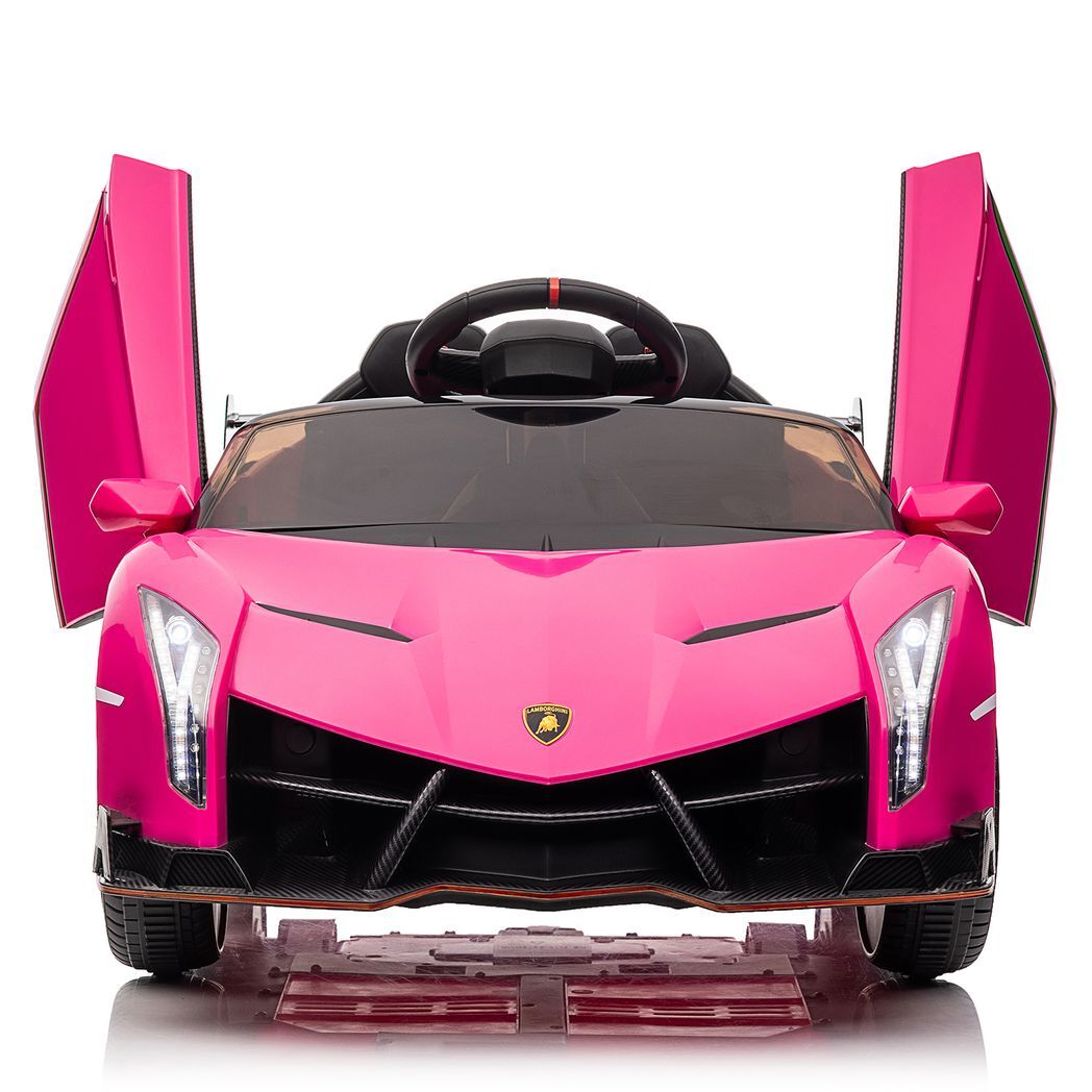 LEADZM Lamborghini Poison Small Dual Drive 12V 4.5AH with 2.4G Remote Control Sports Car Pink - Premium Baby & Children from Rapidvehicles - Just $241.99! Shop now at Rapidvehicles