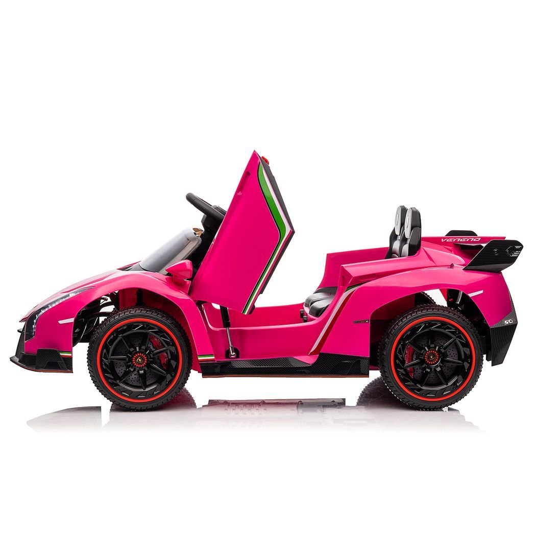 LEADZM Lamborghini Poison Small Dual Drive 12V 4.5AH with 2.4G Remote Control Sports Car Pink - Premium Baby & Children from Rapidvehicles - Just $241.99! Shop now at Rapidvehicles