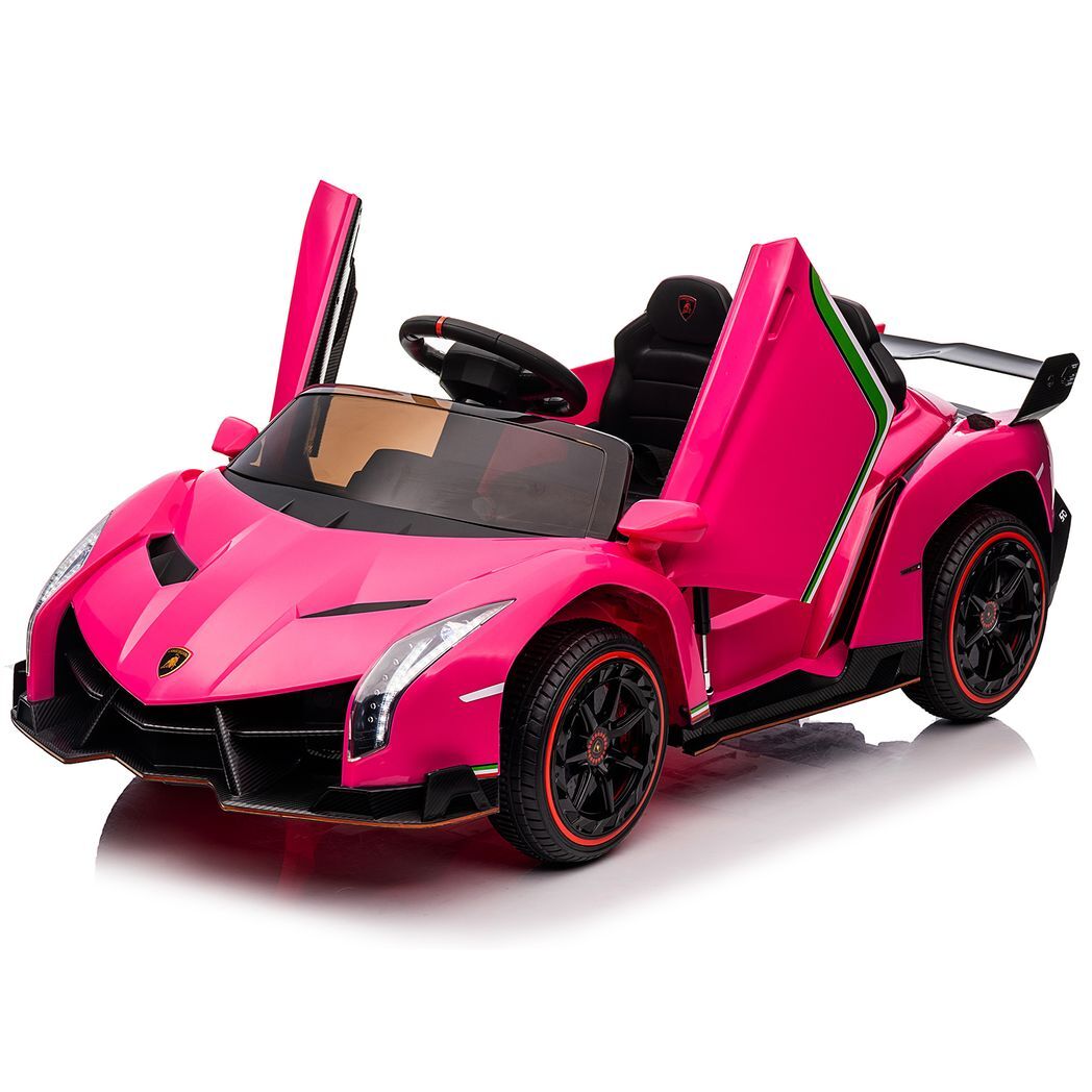 LEADZM Lamborghini Poison Small Dual Drive 12V 4.5AH with 2.4G Remote Control Sports Car Pink - Premium Baby & Children from Rapidvehicles - Just $241.99! Shop now at Rapidvehicles