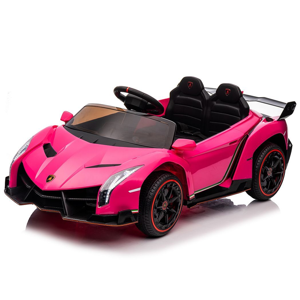 LEADZM Lamborghini Poison Small Dual Drive 12V 4.5AH with 2.4G Remote Control Sports Car Pink - Premium Baby & Children from Rapidvehicles - Just $241.99! Shop now at Rapidvehicles