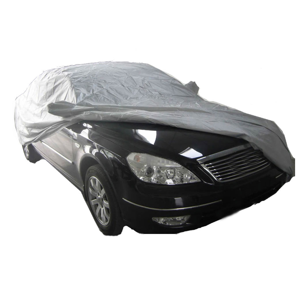 Weatherproof PEVA Car Protective Cover with Reflective Light Silver Gray XXL - Premium Automotive from Rapidvehicles - Just $46.99! Shop now at Rapidvehicles