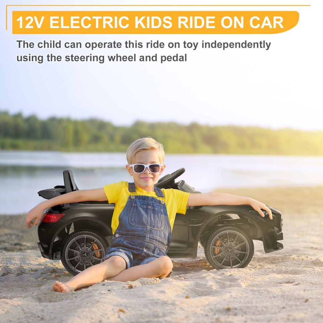 LEADZM Dual Drive 12V 4.5Ah with 2.4G Remote Control Mercedes-Benz Sports Car Black - Premium Baby & Children from Rapidvehicles - Just $185.94! Shop now at Rapidvehicles