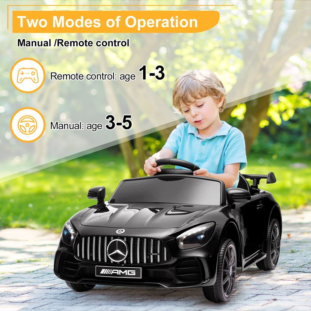 LEADZM Dual Drive 12V 4.5Ah with 2.4G Remote Control Mercedes-Benz Sports Car Black - Premium Baby & Children from Rapidvehicles - Just $185.94! Shop now at Rapidvehicles