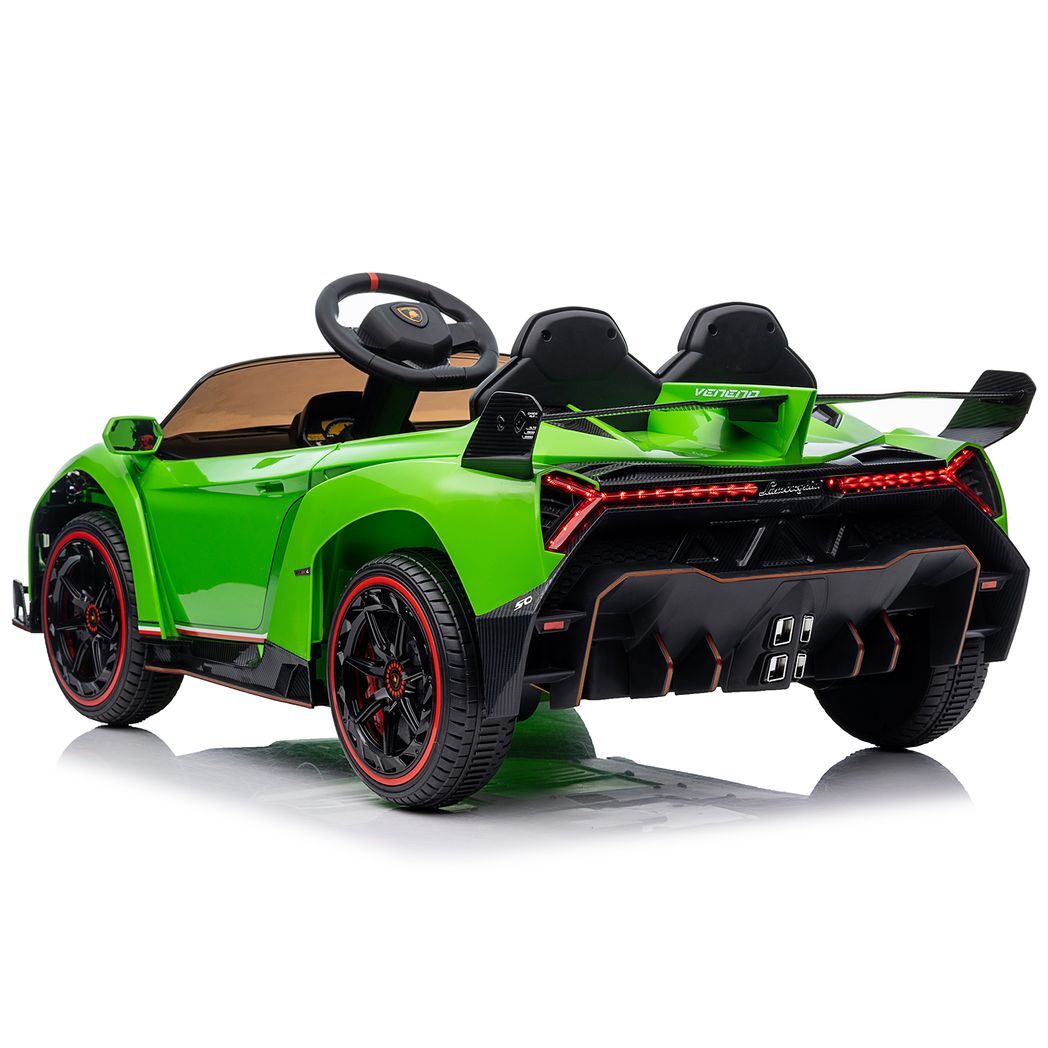 LEADZM Lamborghini Poison Small Dual Drive 12V 4.5AH with 2.4G Remote Control Sports Car Electric Car Green - Premium Baby & Children from Rapidvehicles - Just $241.99! Shop now at Rapidvehicles