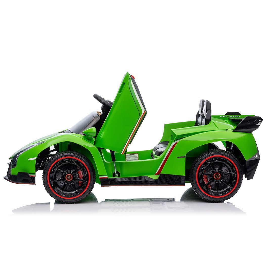 LEADZM Lamborghini Poison Small Dual Drive 12V 4.5AH with 2.4G Remote Control Sports Car Electric Car Green - Premium Baby & Children from Rapidvehicles - Just $241.99! Shop now at Rapidvehicles