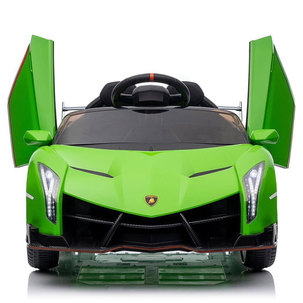 LEADZM Lamborghini Poison Small Dual Drive 12V 4.5AH with 2.4G Remote Control Sports Car Electric Car Green - Premium Baby & Children from Rapidvehicles - Just $241.99! Shop now at Rapidvehicles