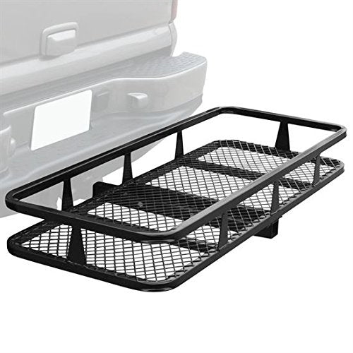 Hitch Mounted Folding Cargo Carrier Black - Premium Automotive from Rapidvehicles - Just $169.99! Shop now at Rapidvehicles