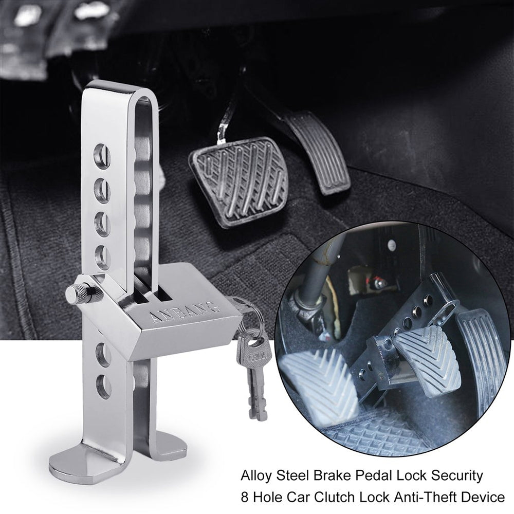 Solid Safety Lock Car Stainless Steel Brake Lock Silver & Red - Premium Automotive from Rapidvehicles - Just $46.99! Shop now at Rapidvehicles