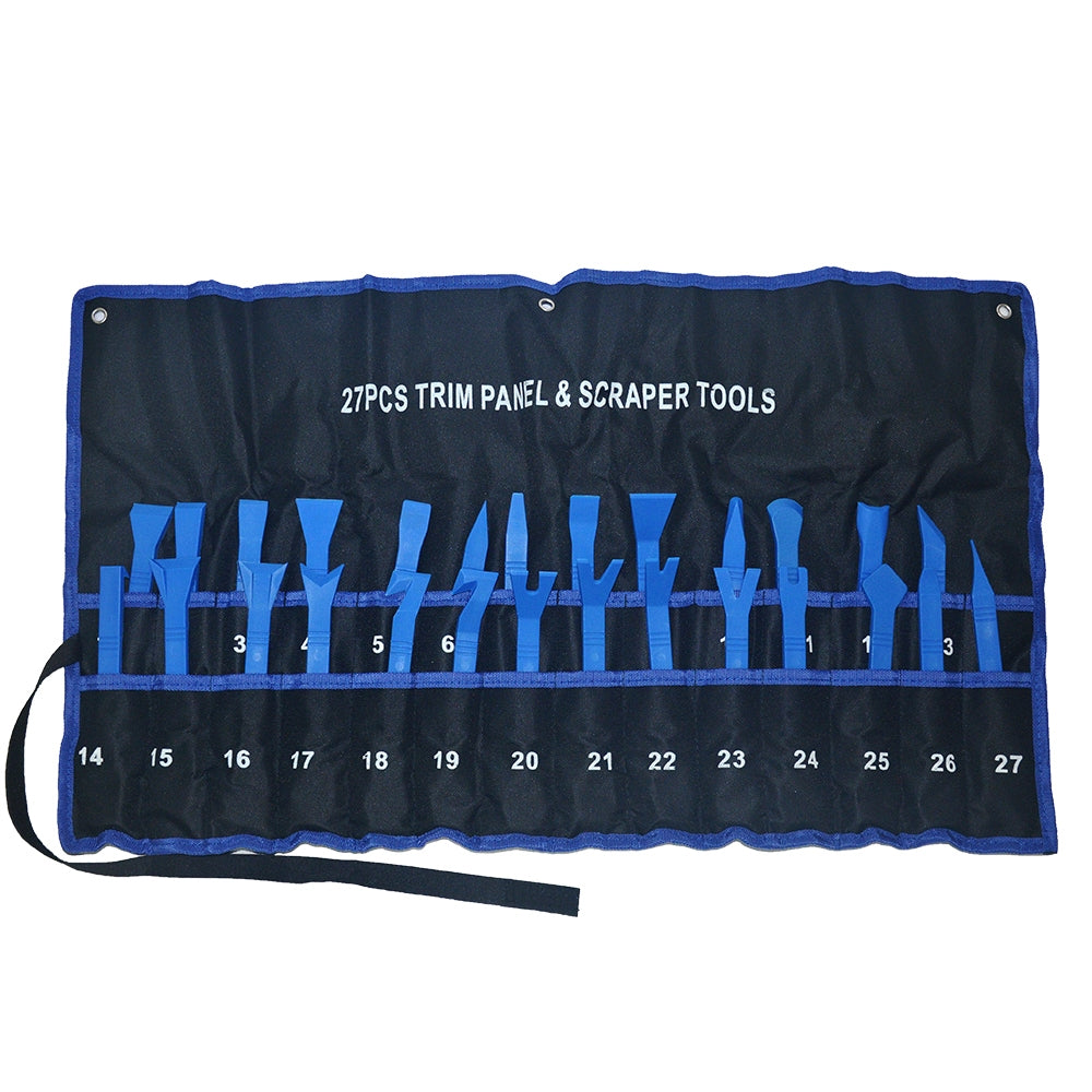 27pc Trim Car Body Auto Door Panel Dashboard Removal Pry Pullers Garage Tool Set - Premium Automotive from Rapidvehicles - Just $33.99! Shop now at Rapidvehicles