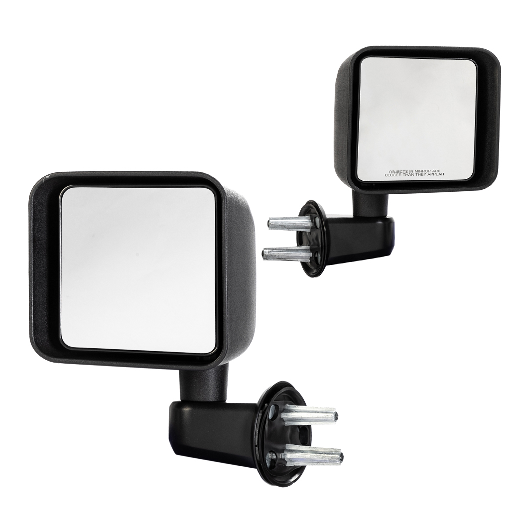 Manual Mirrors Black Left Right Side Pair For 2007-2017 Jeep Wrangler - Premium Automotive from Rapidvehicles - Just $87.99! Shop now at Rapidvehicles