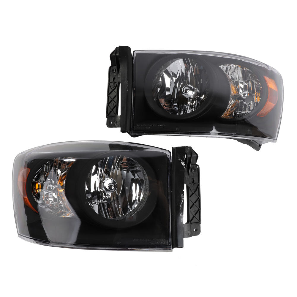 2pcs Front Left Right Headlights for Dodge RAM 1500 2006-2008/Dodge RAM 2500 3500 2006-2009 Black - Premium Automotive from Rapidvehicles - Just $164.99! Shop now at Rapidvehicles