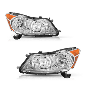 For 08-12 honda accord sedan chrome housing amber corner headlight head lamps - Premium Automotive from Rapidvehicles - Just $153.99! Shop now at Rapidvehicles