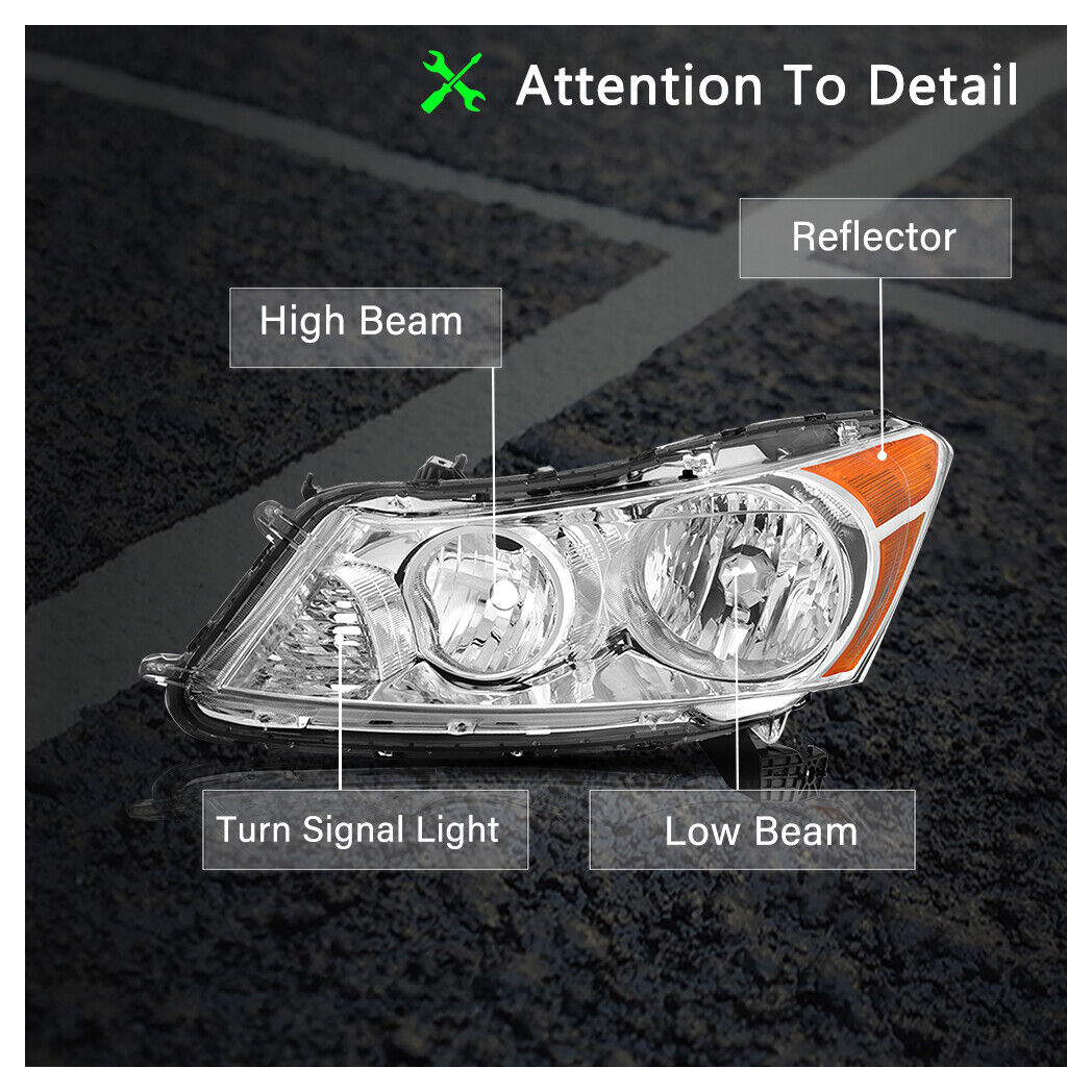 For 08-12 honda accord sedan chrome housing amber corner - Premium Automotive from Rapidvehicles - Just $164.99! Shop now at Rapidvehicles