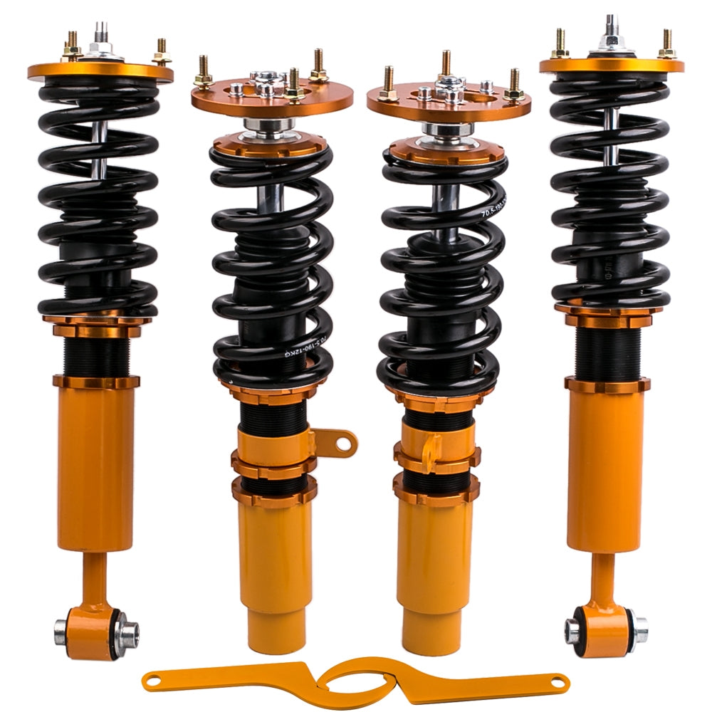 Coilovers Kit for BMW 5 Series E39  1996 - 03 Shock Absorbers Adj Height Golden - Premium Automotive from Rapidvehicles - Just $514.99! Shop now at Rapidvehicles