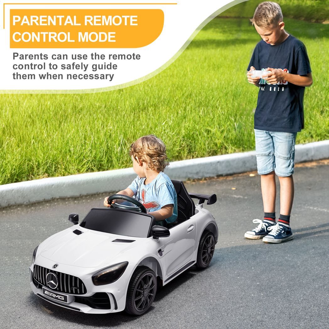 LEADZM Dual Drive 12V 4.5Ah with 2.4G Remote Control Mercedes-Benz Sports Car White - Premium Baby & Children from Rapidvehicles - Just $185.94! Shop now at Rapidvehicles